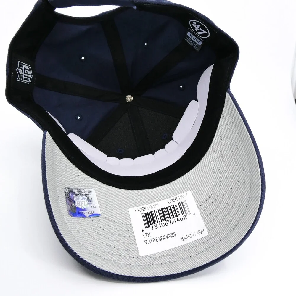 Seattle Seahawks Hat Boys Blue '47 Brand Strap Back‎ Cap Football NFL Youth New
